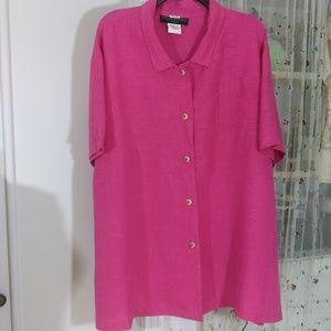 Harve benard size 3x hot pink shirt short sleeve